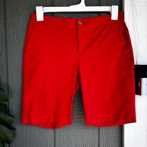 Banana Republic Hampton Fit Red Chino Shorts Size 6